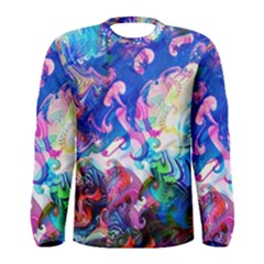 Background Art Abstract Watercolor Men s Long Sleeve Tee