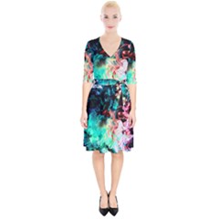 Background Art Abstract Watercolor Wrap Up Cocktail Dress by Nexatart