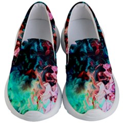 Background Art Abstract Watercolor Kid s Lightweight Slip Ons