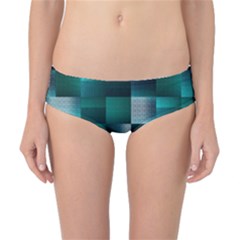 Background Squares Metal Green Classic Bikini Bottoms by Nexatart