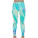 Blue Background Art Abstract Watercolor Classic Yoga Leggings View1