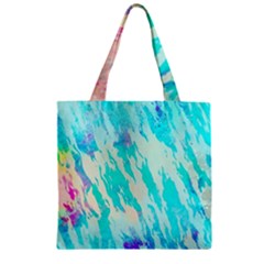 Blue Background Art Abstract Watercolor Zipper Grocery Tote Bag by Nexatart