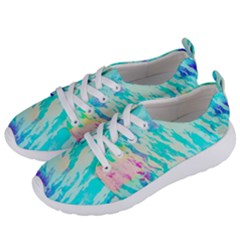 Blue Background Art Abstract Watercolor Women s Lightweight Sports Shoes