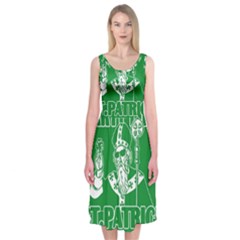  St  Patricks Day  Midi Sleeveless Dress by Valentinaart