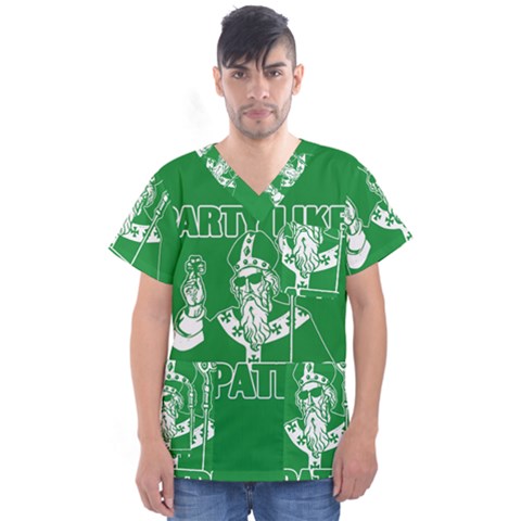  St  Patricks Day  Men s V-neck Scrub Top by Valentinaart