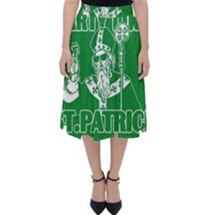  St  Patricks Day  Folding Skater Skirt by Valentinaart