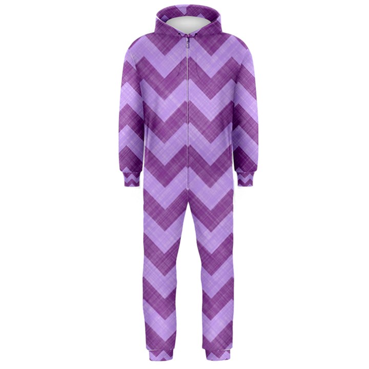 Background Fabric Violet Hooded Jumpsuit (Men) 