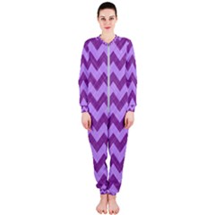 Background Fabric Violet Onepiece Jumpsuit (ladies)  by Nexatart