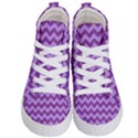 Background Fabric Violet Kid s Hi-Top Skate Sneakers View1