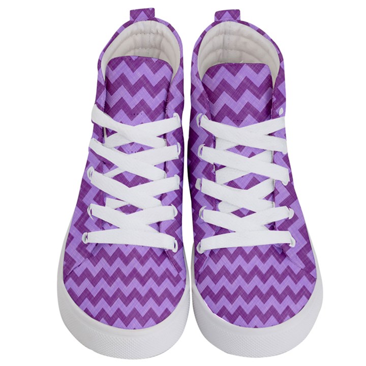 Background Fabric Violet Kid s Hi-Top Skate Sneakers