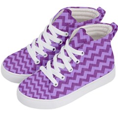 Background Fabric Violet Kid s Hi-top Skate Sneakers by Nexatart