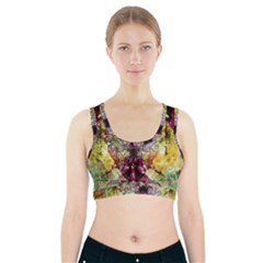 Background Art Abstract Watercolor Sports Bra With Pocket