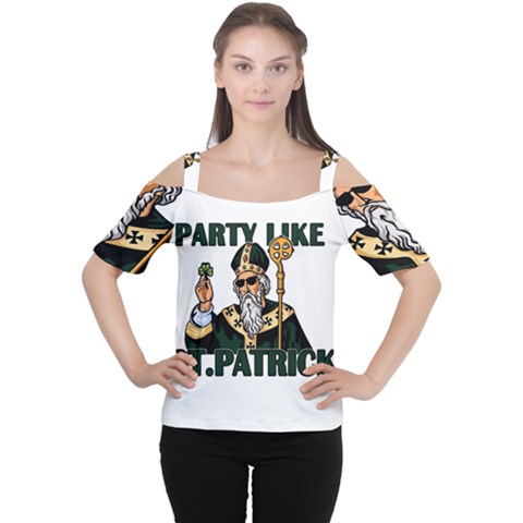  St  Patricks Day  Cutout Shoulder Tee by Valentinaart