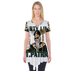  St  Patricks Day  Short Sleeve Tunic  by Valentinaart