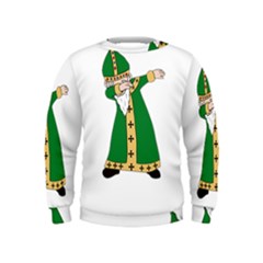  St  Patrick  Dabbing Kids  Sweatshirt by Valentinaart