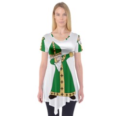  St  Patrick  Dabbing Short Sleeve Tunic  by Valentinaart