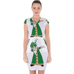  St  Patrick  Dabbing Capsleeve Drawstring Dress  by Valentinaart