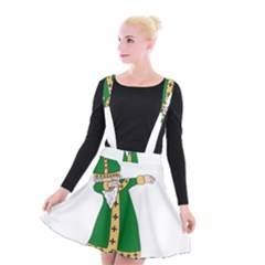  St  Patrick  Dabbing Suspender Skater Skirt by Valentinaart