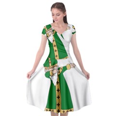  St  Patrick  Dabbing Cap Sleeve Wrap Front Dress by Valentinaart