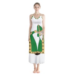  St  Patrick  Dabbing Button Up Chiffon Maxi Dress by Valentinaart