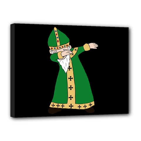  St  Patrick  Dabbing Canvas 16  X 12  by Valentinaart