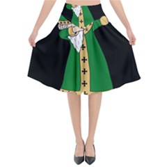  St  Patrick  Dabbing Flared Midi Skirt by Valentinaart