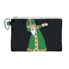  St  Patrick  Dabbing Canvas Cosmetic Bag (large) by Valentinaart