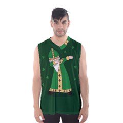  St  Patrick  Dabbing Men s Basketball Tank Top by Valentinaart