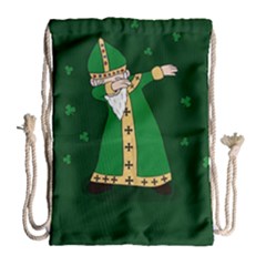  St  Patrick  Dabbing Drawstring Bag (large) by Valentinaart