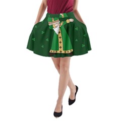  St  Patrick  Dabbing A-line Pocket Skirt by Valentinaart