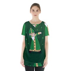  St  Patrick  Dabbing Skirt Hem Sports Top by Valentinaart