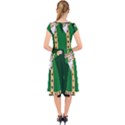  St. Patrick  Dabbing Cap Sleeve Front Wrap Midi Dress View2