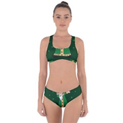  St  Patrick  Dabbing Criss Cross Bikini Set by Valentinaart