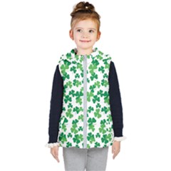 St  Patricks Day Clover Pattern Kid s Puffer Vest by Valentinaart