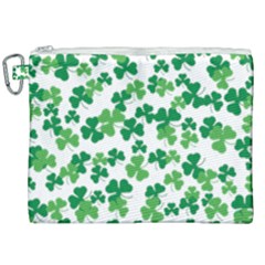 St  Patricks Day Clover Pattern Canvas Cosmetic Bag (xxl) by Valentinaart