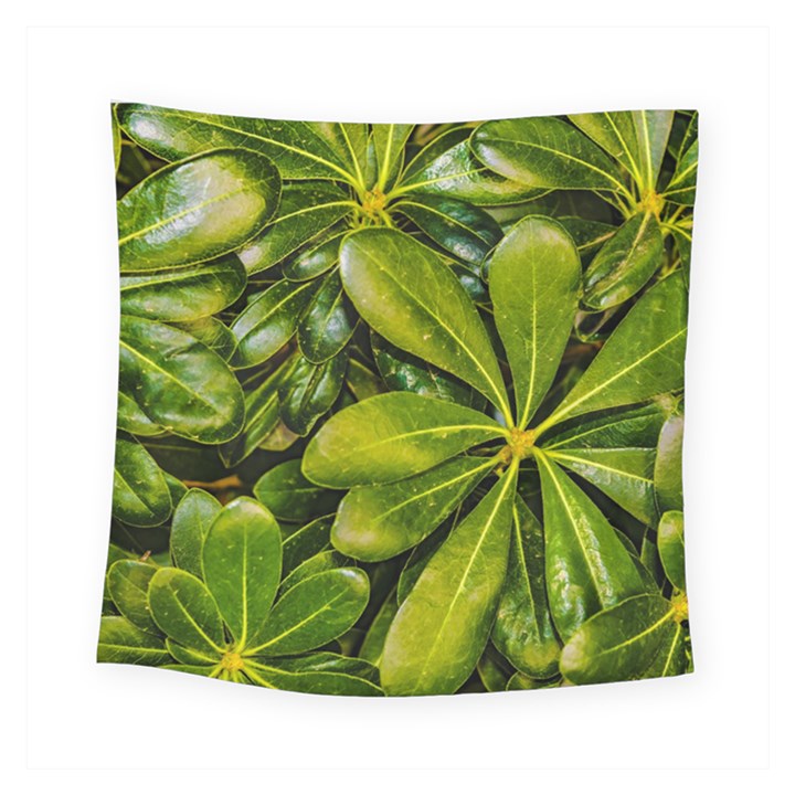 Top View Leaves Square Tapestry (Small)