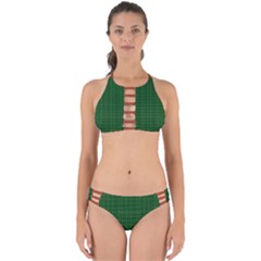 Irish Tartan Style Plaid Perfectly Cut Out Bikini Set by cglightNingART