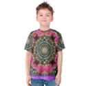 Roses In A Color Cascade Of Freedom And Peace Kids  Cotton Tee View1