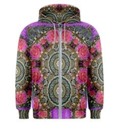 Roses In A Color Cascade Of Freedom And Peace Men s Zipper Hoodie by pepitasart