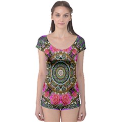 Roses In A Color Cascade Of Freedom And Peace Boyleg Leotard  by pepitasart