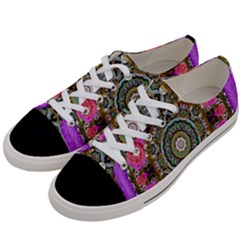 Roses In A Color Cascade Of Freedom And Peace Women s Low Top Canvas Sneakers by pepitasart