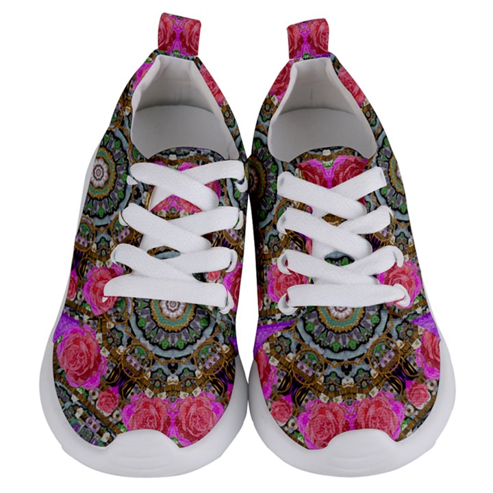 Roses In A Color Cascade Of Freedom And Peace Kids  Lightweight Sports Shoes