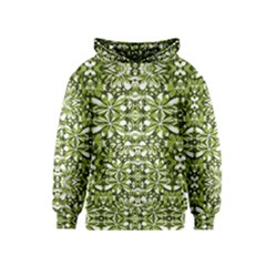 Stylized Nature Print Pattern Kids  Pullover Hoodie by dflcprints