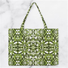 Stylized Nature Print Pattern Zipper Medium Tote Bag by dflcprints