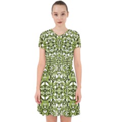 Stylized Nature Print Pattern Adorable In Chiffon Dress