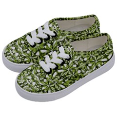 Stylized Nature Print Pattern Kids  Classic Low Top Sneakers by dflcprints