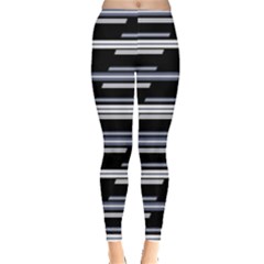 Skewed Stripes Pattern Design Leggings  by dflcprints