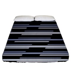 Skewed Stripes Pattern Design Fitted Sheet (california King Size) by dflcprints