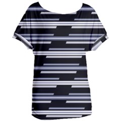 Skewed Stripes Pattern Design Women s Oversized Tee by dflcprints