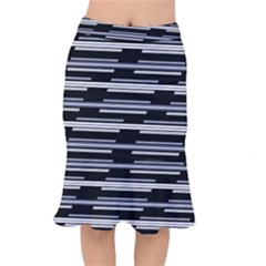 Skewed Stripes Pattern Design Mermaid Skirt by dflcprints